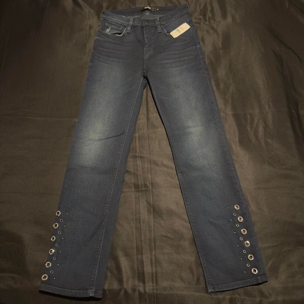 Hudson Nico Blue Denim Studded Cigarette Ankle Jeans